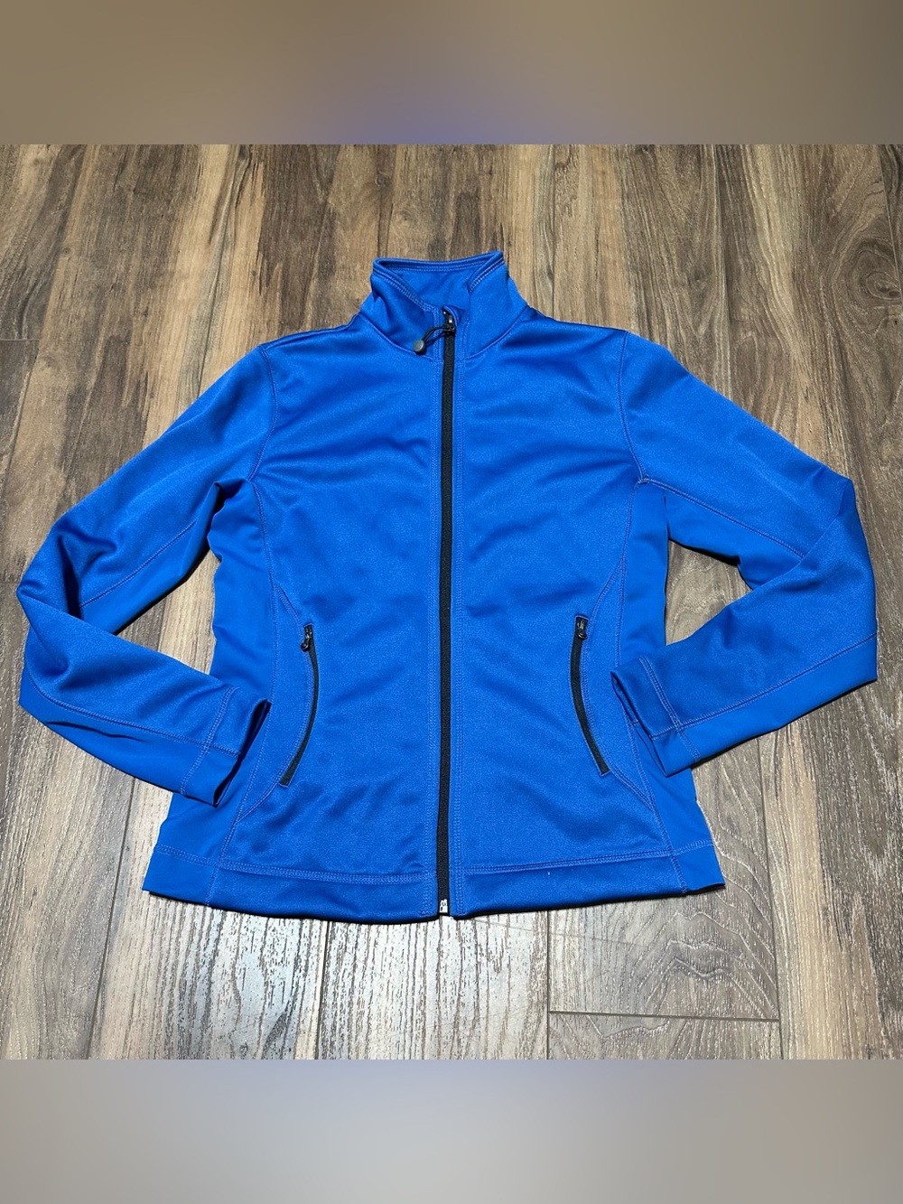 New Balance Women’s Fleece Lined Full Zip Athletic Jacket Blue S Mock Neck